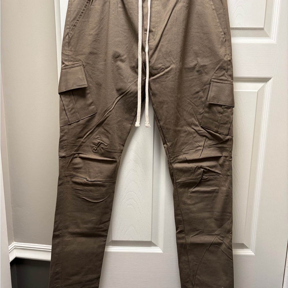 MNML Men's Drawcord 2 Cargo Pants in Olive